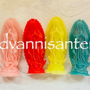 Maagdelijke Guadalupe figuurkaarsen / Velas Virgen Guadalupe Figura
