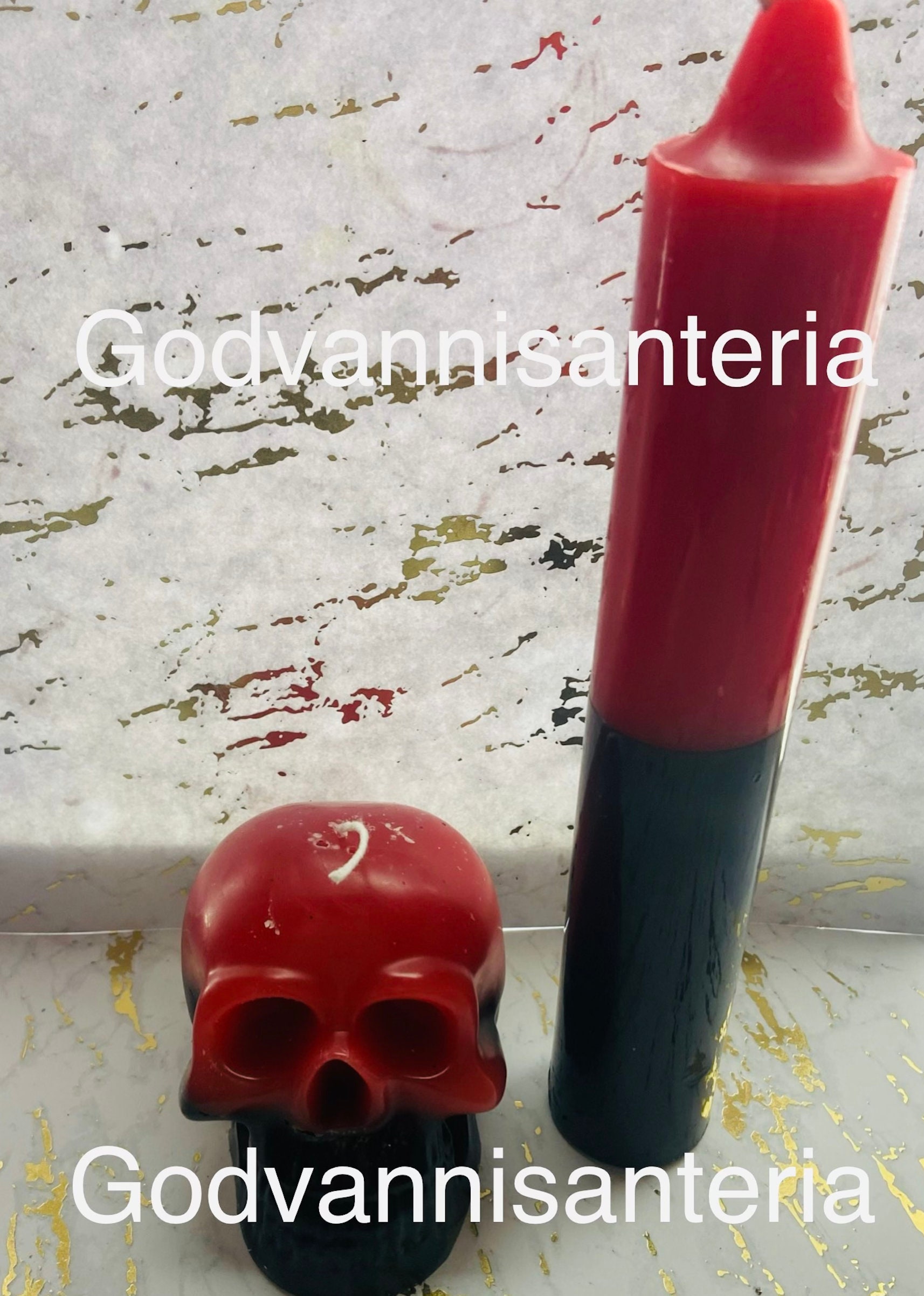 Red/ Black Reversible Candles/Velas Reversibles Rojo/Negro