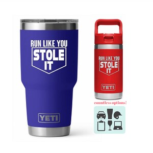 Run Like You Stole It Baseball Vinyl Decal / Baseball Car Decal / Baseball Mom Decal / Baseball Fan Decal / Baseball Tumbler Drink Decal