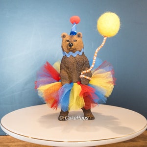 Grizzly Bear Cake Topper | Circus Theme | Figurines | Birthday Party | Baby Shower | Collectible | Nursery Decor