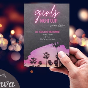 Girls Night Out Invitation Bundle Printable Mobile Instant Download ...