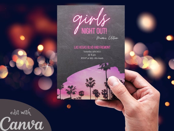 Girls Night Out Invitation Bundle Printable Mobile - Etsy