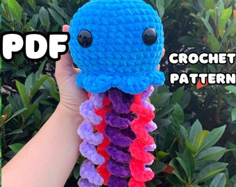 No-Sew Jellyfish Amigurumi PDF Pattern | Beginner Crochet Pattern PDF