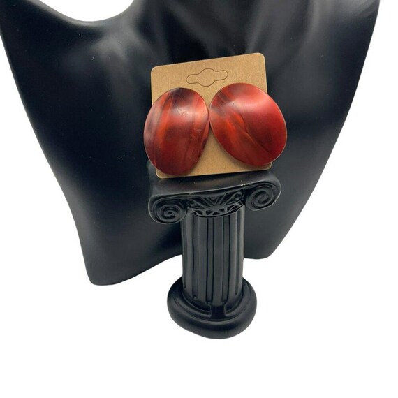 Large Oval Post Earrings - image 3