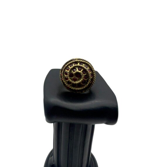 Red Crystal Adjustable Statement Ring for Women - image 2
