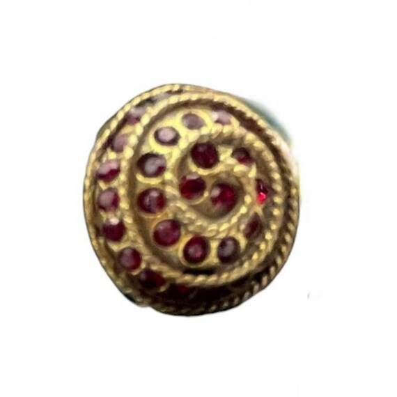 Red Crystal Adjustable Statement Ring for Women - image 3