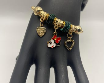 Pulsera elástica inspirada en Minnie Mouse de color dorado de NWOT