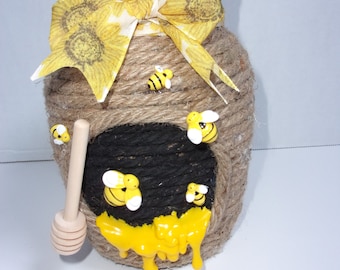 Hand Decorated Beehive Vase