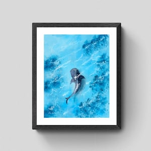 Whale Shark Reef Fine Art Print Framed or Unframed, Whale Shark Wall Art Decor, Canvas, HD Metal Print, Shark Art Gifts,  Coastal Wall Art