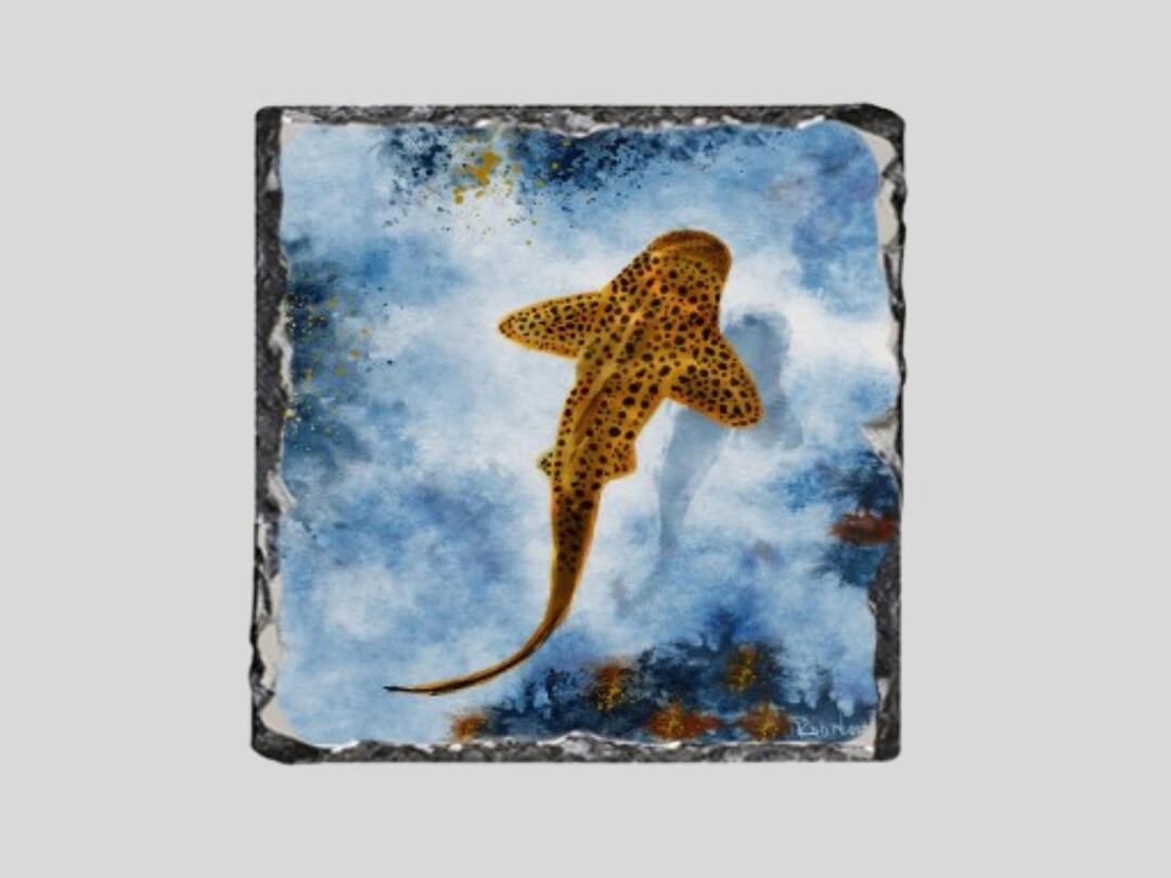 Leopard Shark Coasters, 3.75