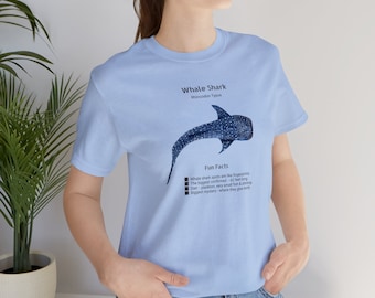 Whale Shark Fun Facts T-Shirt, Marine Biology Ocean Style