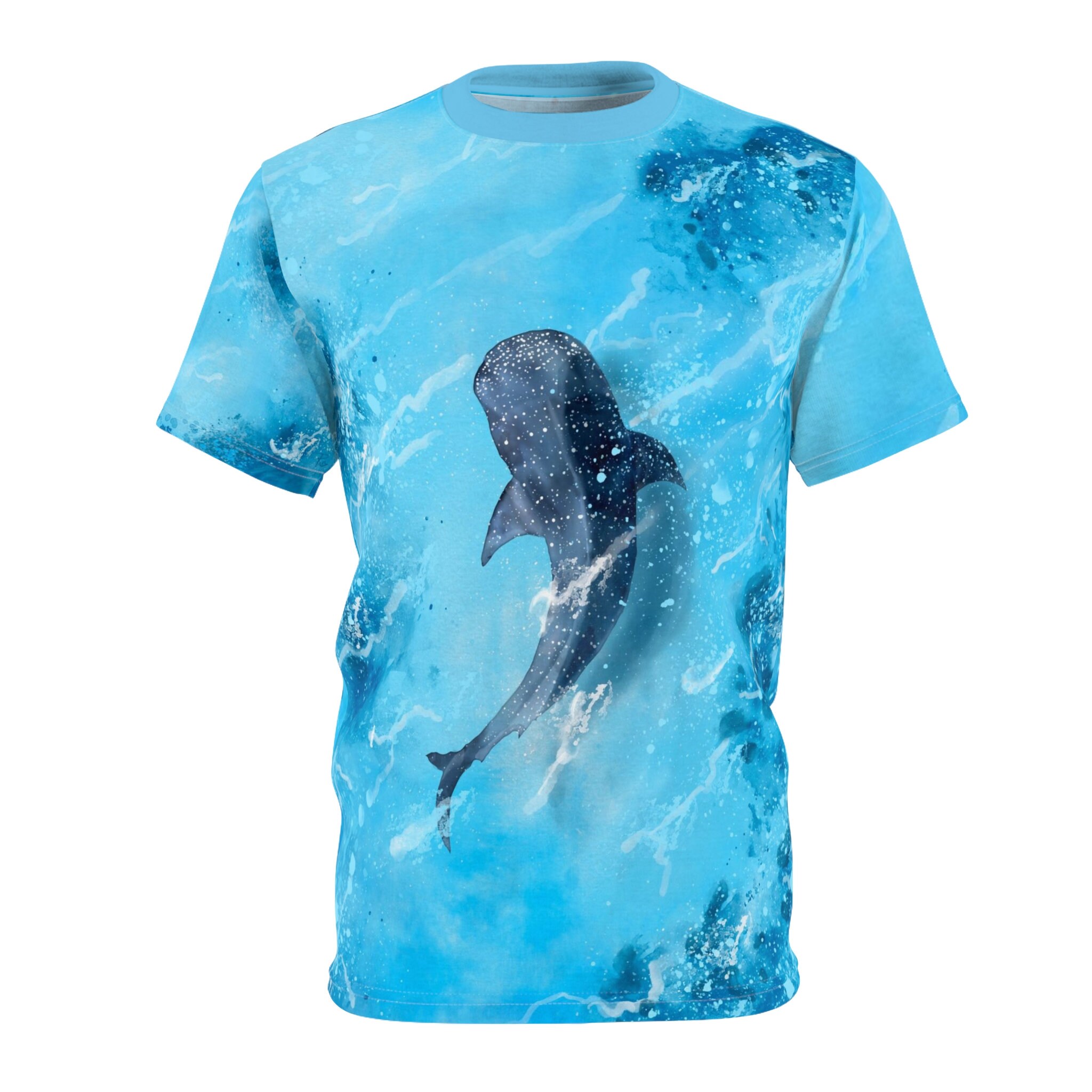 Whale Shark Tee Shirt, Wearable Abstract Art All Over Print