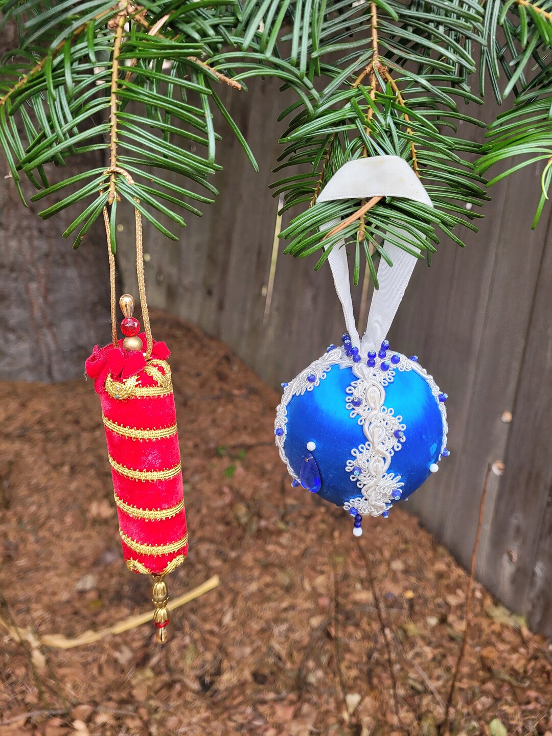 Vintage Hand Made Christmas Tree Ornaments / Balls Etsy