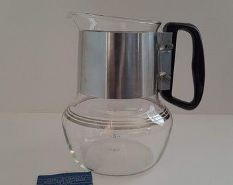 Vintage 1960s Silex 8 Cup Glass Coffee Pot Carafe Server