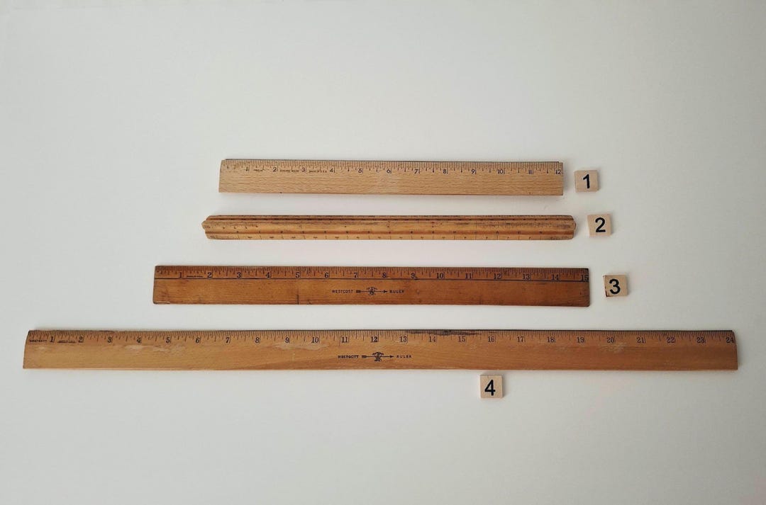 Vintage Wooden Rulers- Westcott- Falcon-dietzgen Triangular-choice - Etsy