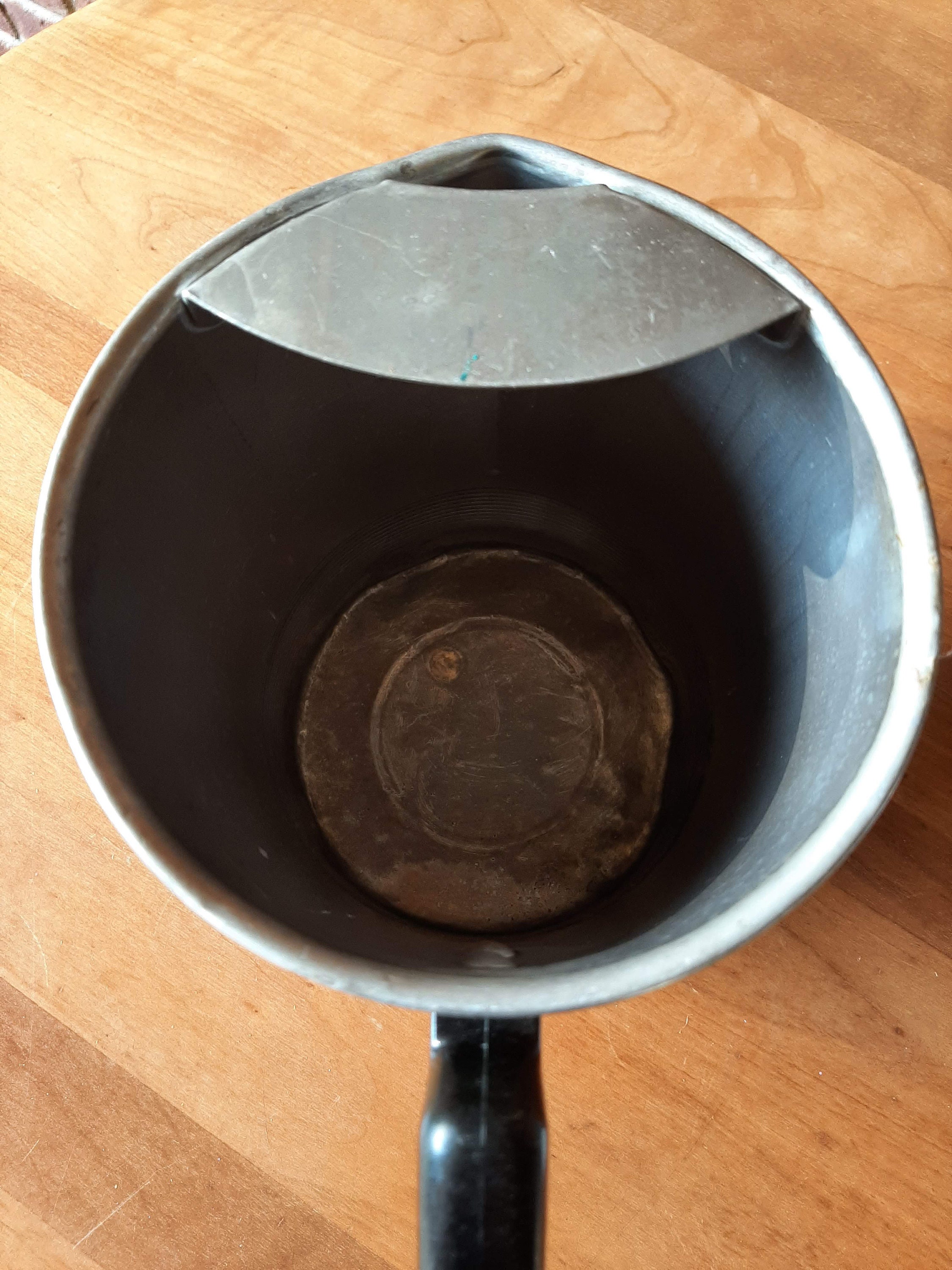 Old 1950s Aluminum Silver Water Pitcher / Ice Holdback Etsy