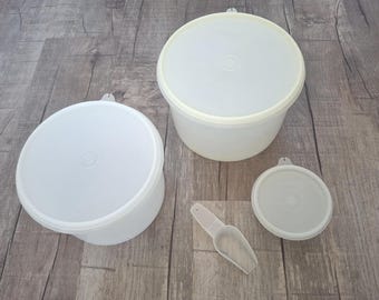 Vintage 3-Piece Tupperware Stacking Canister Set: #267, 266 & 148
