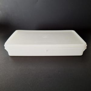 Vintage  Sheer Tupperware Stack “N” Store Rectangle Container #794-Lid #795