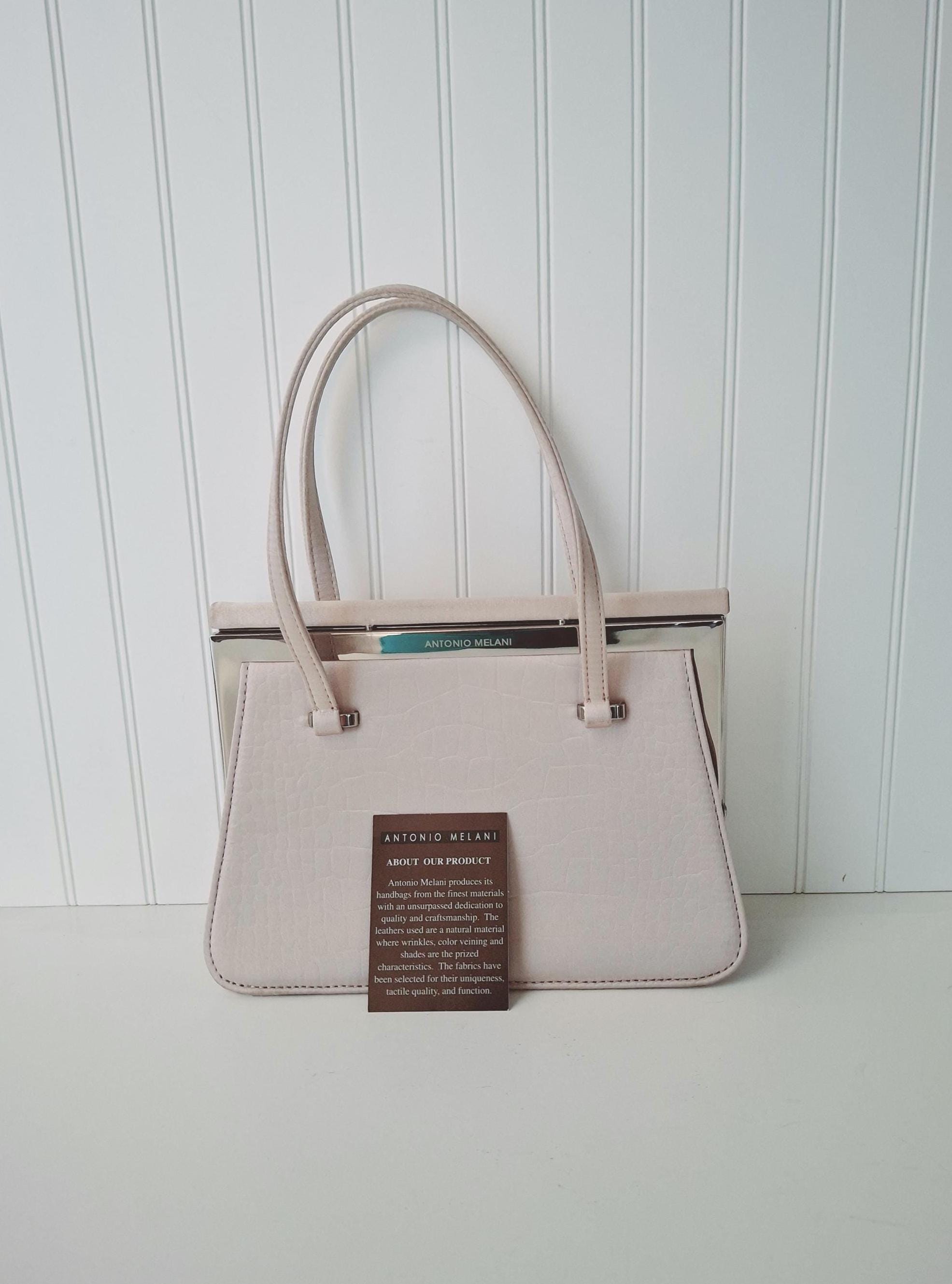 Vintage Antonio Melani Pearl/ Cream Color Evening Handbag