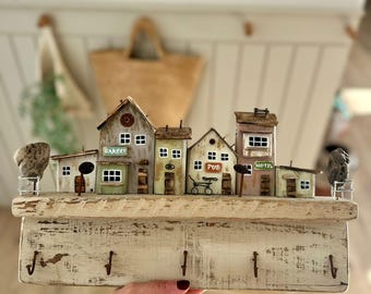 Handmade Driftwood Key Holder – Rustic Coastal Home Organizer Gift