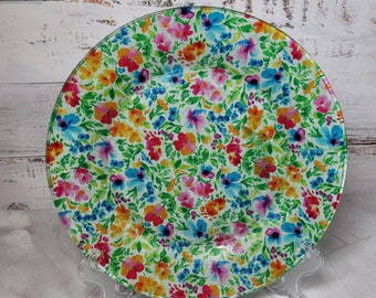 Bright Floral Decorative Plate