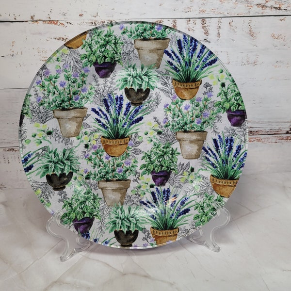 Potted Lavender Decorative Plate