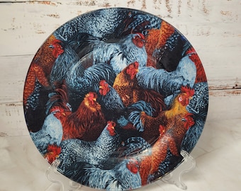Chicken Collage Decorative Plate