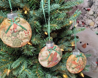 Christmas Baking Theme Ornaments, set of 3