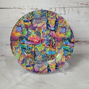 Abstract Cat Decorative Plate