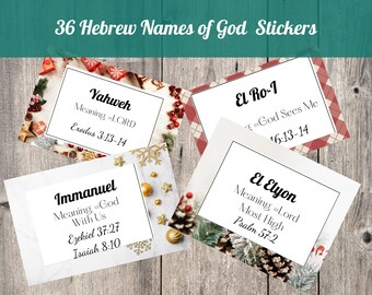 35 Names Of God 3x5 Stickers Printable Names Of God Stickers