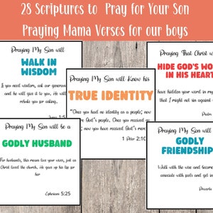 Bible Verse Cards to Pray for My Son , Printable Bible Verse Cards for Mom, Praying Mama Bible verses for your boys, Scripture Prayers