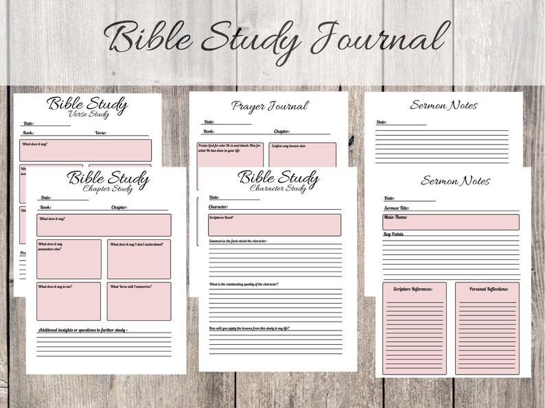 Bible Study Journal Printable Journal This Pretty Daily Devotions