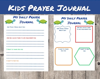 Kids Printable Prayer Journal, Primary Colors (PDF Download)