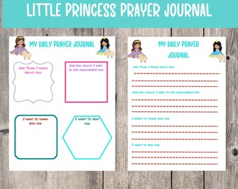 Princess Prayer Journal for Kids, Family Devotions (Digital Download)