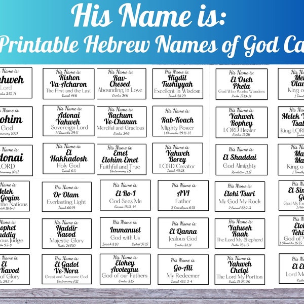 Names of God - Etsy