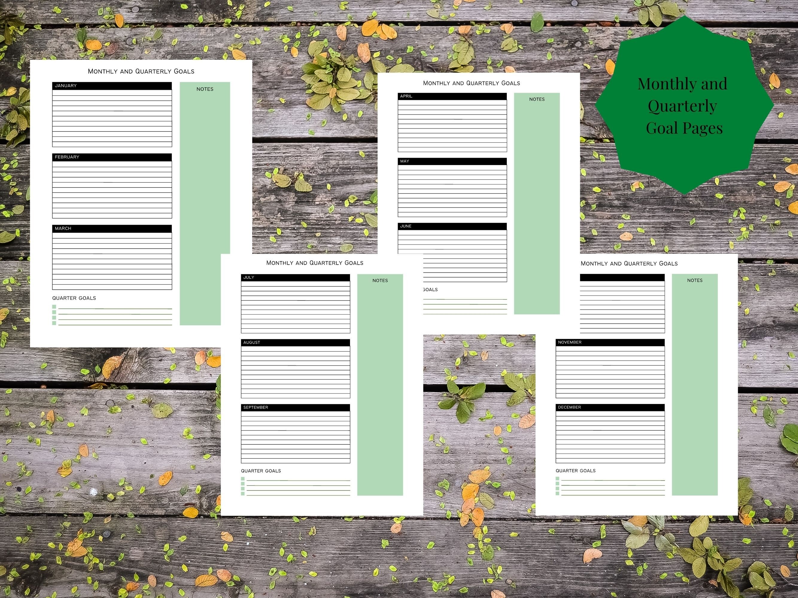 Life Planner, Printable With 3 Different Cover Page Options. Included ...