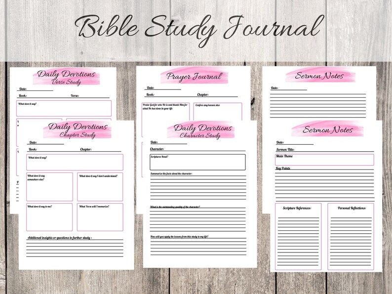 Bible Study Journal, Printable Journal. This Pretty Daily Devotions ...
