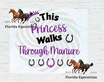 Horse Princess SVG: Funny Equestrian Barn Digital File