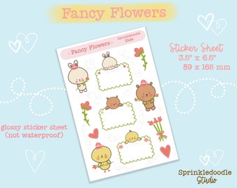 Fancy Flowers Sticker Sheet