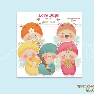 Love Bugs Sticker Pack Set - B