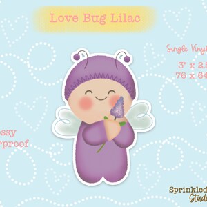 Love Bug Lilac Single Sticker
