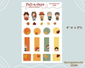 Pegatinas para planificador de otoño: Hojas de otoño, para scrapbooking (hoja de 10 x 15 cm)