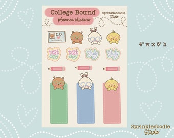 College Bound Planner Stickers ~ Journal Stickers ~ Back to School ~ Study Reminders