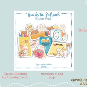 Adorable pack d'autocollants pour la rentrée scolaire : une charmante collection de gentillesse