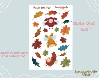 Fallin' for You: Love Bugs and Leaves Sticker Sheet