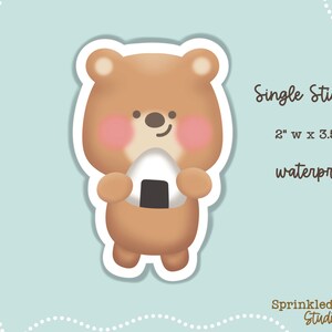 Onigiri Bear Single Sticker