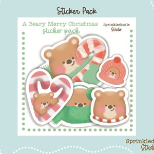 A Beary Merry Christmas Sticker Pack