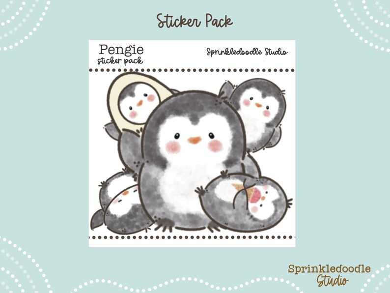 Cute Penguin Sticker Pack – Kawaii Planner Stickers, Arctic Animals - Etsy