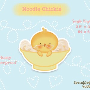 Noodle Chickie Single Sticker