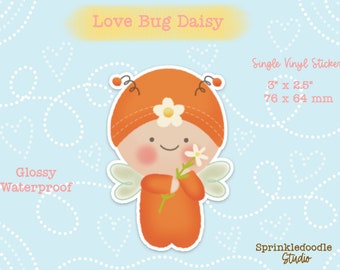 Love Bug Daisy enkele sticker